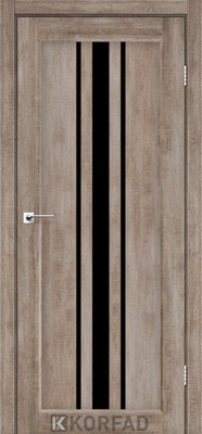 Дверне полотно FLORENCE FL-03, 800 х 2000, Еш-вайт (скло чорне) 2000000127996 фото