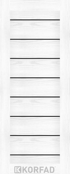 NOVARA-MDF накладки на вхідні двері NO-03, 800 х 2000, Біла модрина, скло чорне 2000000129396 фото
