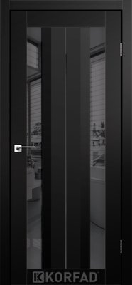 Дверне полотно ALIANO AL-01, 800 х 2000, Super PET чорний, Двостороннє графіт дзеркало 2000000121437 фото