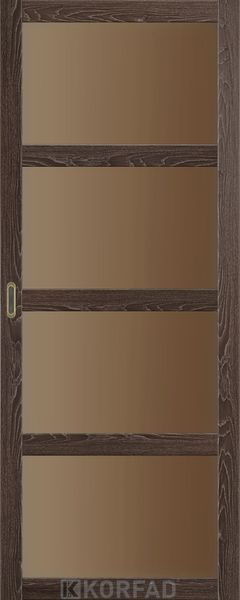 Дверне полотно BELLA BL-01, 800 х 2000, Дуб марсала, сатин бронза 2000000137261 фото