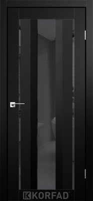 Дверне полотно ALIANO AL-02, 800 х 2000, Super PET чорний, Двостороннє графіт дзеркало 2000000147390 фото